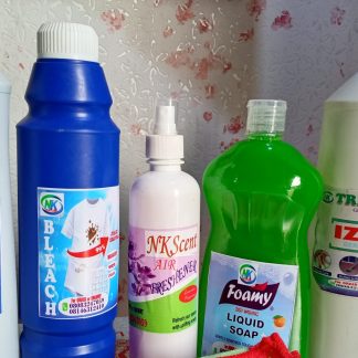 Bleach, Air-freshner,, Liquid soap Dishwasher,, Izal,, Toilet Wash comb
