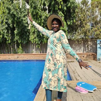 Flower mint green swimwear