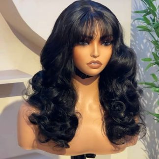 Human hair blend fringe