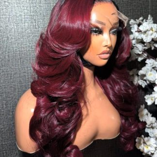 20 inches bangs bounce with 5by5 closure