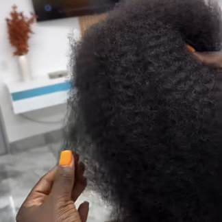 Human hair kinky extension (per bundle)