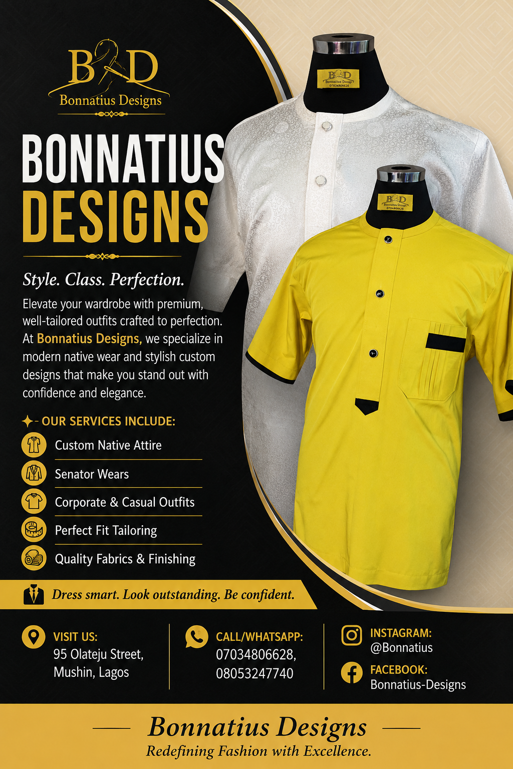 Bonnatius Design for Male Cloth Perfect fit for all occasion.
